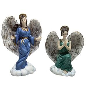Classic Collectibles Angel Figurines Aurora & Hope 1996 Christmas Decor Set of 2